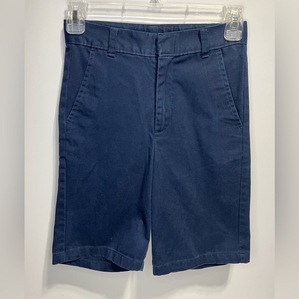 George Navy Flat-Front Boys Shorts Slim cut Size 12